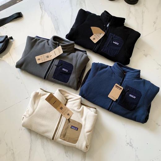 D121835Retro Pile抓绒羊羔绒男士保暖开衫立领拉链外套夹克 商品图6