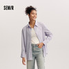 森马长袖衬衫女春oversize肌理中长款衬衣短背心松弛感潮流两件套 商品缩略图1