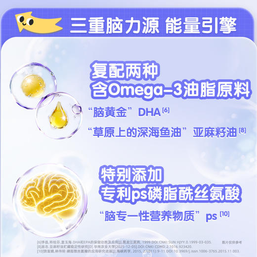 龙牡叶黄素酯植萃饮 葡萄籽虾青素Omega3 ， 多重莓果花青素，一盒10条，150ml，含PS100mg 商品图5