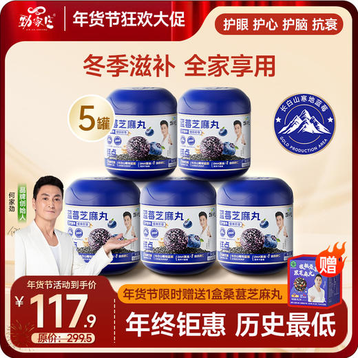 年货节 爆款 蓝莓芝麻丸  130克/罐   13粒/罐 商品图2