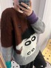 D121819童趣设计感撞色拼接针织圆领套头毛衣女款 商品缩略图8