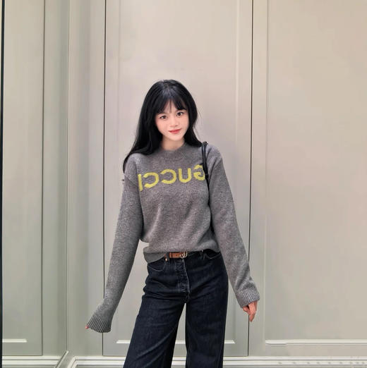 古驰 新款撞色提花字母针织毛衣 (TM) 商品图5