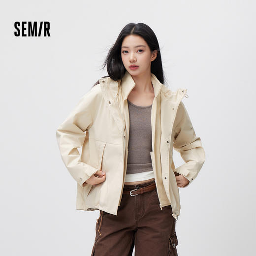 都市护身服|森马中国国家地理系列外套女春季三防防风夹克两件套 商品图1