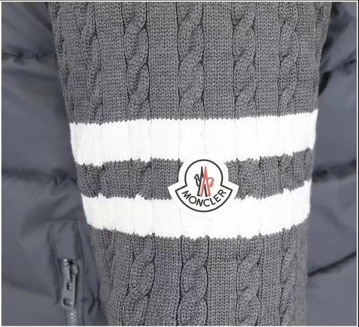 D121807新款男士手臂条纹针织拼接立领棉服外套 商品图7