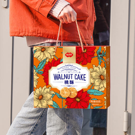 福事多 桃酥礼盒 820g/箱 香而不腻，满口酥脆；精美礼盒包装 商品图5