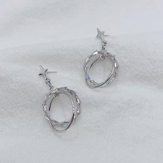 星星吊坠圆环耳坠精致个性耳钉-161946201 商品图4