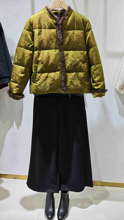 589909国风水貂边羽绒服 商品图1