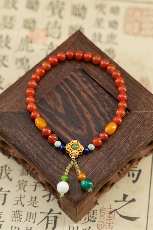 10天发货【南红手串】💓分小中大3个不同手围，定制大小！精致提溜款手串，【鸿】运南红手串，过节自留&送人都合适 商品图6