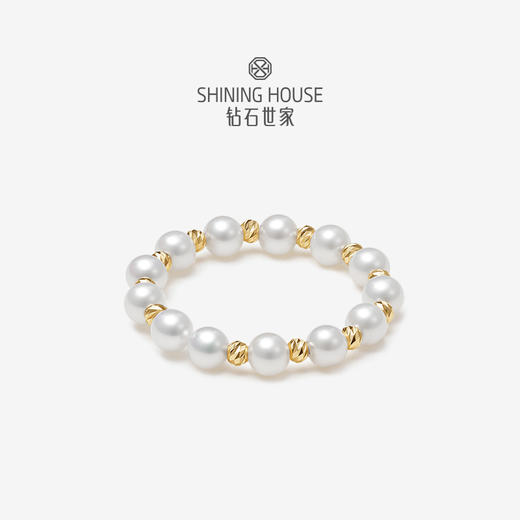 【臻选福利】【限时限量】钻石世家 18K金淡水珍珠戒指（戒指里是不锈钢丝可调节，件重约0.7g，珍珠规格3-3.5MM） （ 预计3-5天发货）钜惠价产品 非质量问题不可无理由退换货 商品图0