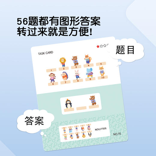 Pinwheel排冰布阵动物排排队，儿童方位空间思维训练益智玩具（3~6岁） 商品图7