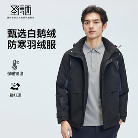【门店同款&鹅绒】圣得西2025年冬季男士防风连帽羽绒服防寒外套