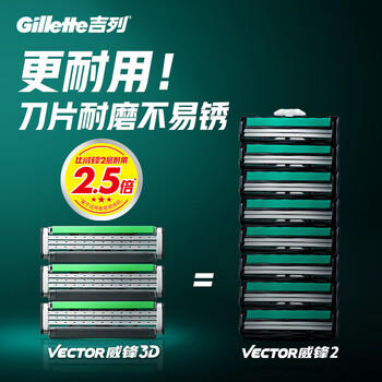 吉列剃须刀手动4刀头 3层刀片 威锋3D剃须刀头 刮胡刀手动非吉利 商品图3