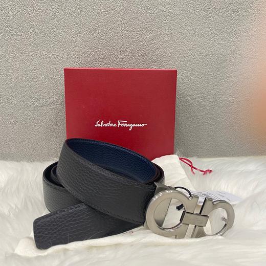 FERRAGAMO菲拉格慕男士双面皮带115cm  黑棕色 黑蓝色 商品图1