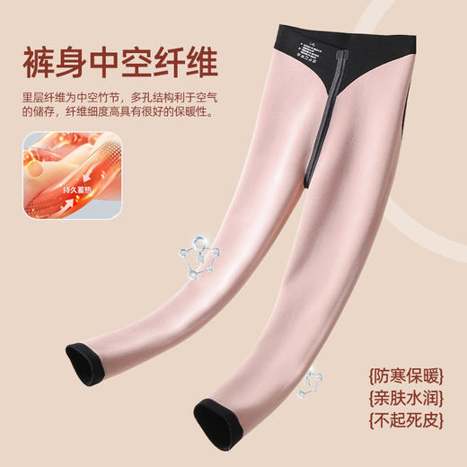 「自」全新升级【铂金会员128/天猫169/差价41】(14958)洛诗琳速热暖肤小黑裤2025冬季加绒一体裤高腰收腹打底裤女 商品图3