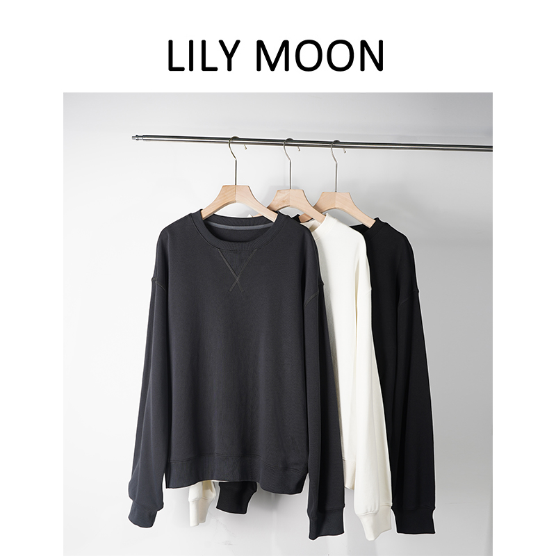 LILY MOON马吉圆领宽松卫衣