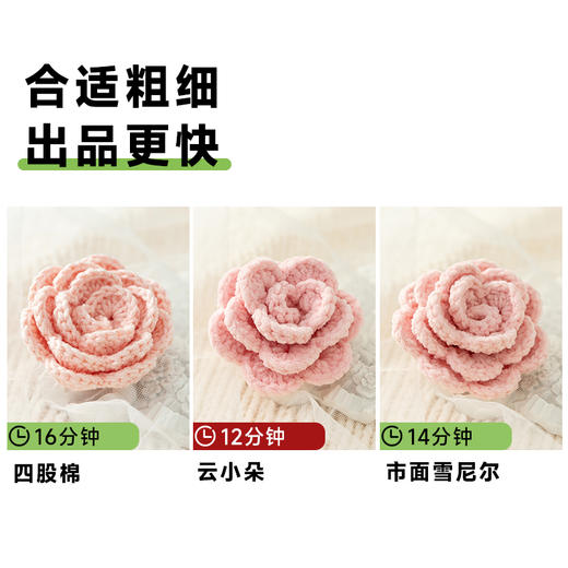 苏苏姐家云小朵冰条线毛线团手织包包diy钩织手工编织毯子坐垫玩偶 商品图3