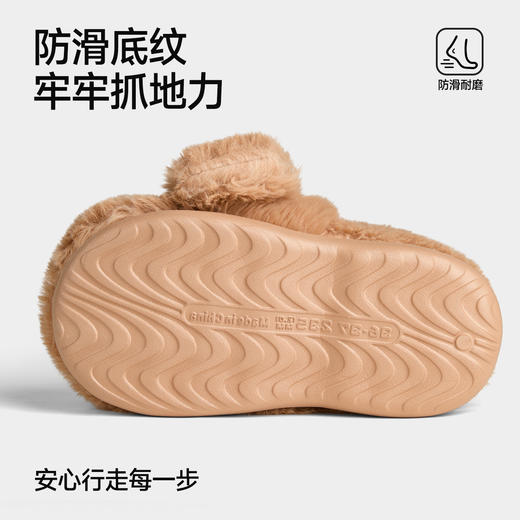 可爱少女心调皮小狗棉拖鞋女秋冬季外穿居家加绒棉鞋 商品图3