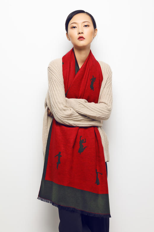 喜得宝 丝绒真丝披肩 秋冬款 商品图0