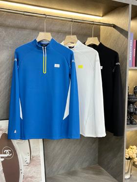 点此购买 万星威冬季男士高尔夫系列加绒半拉链打底衫 ss 338156