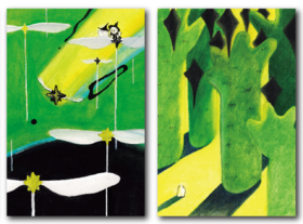 锦江丨菠萝切切丨《绿黑系列》复制画