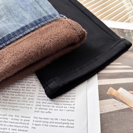 二店y 【68918】 加绒加厚弹力法棍裤显瘦九分牛仔烟管裤 商品图12