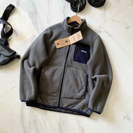 D121835Retro Pile抓绒羊羔绒男士保暖开衫立领拉链外套夹克 商品图10