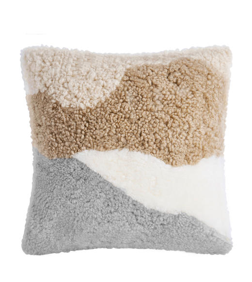 【澳洲品牌】EVERAU 瑰色星云羊皮毛拼色抱枕套EAZ072 商品图0