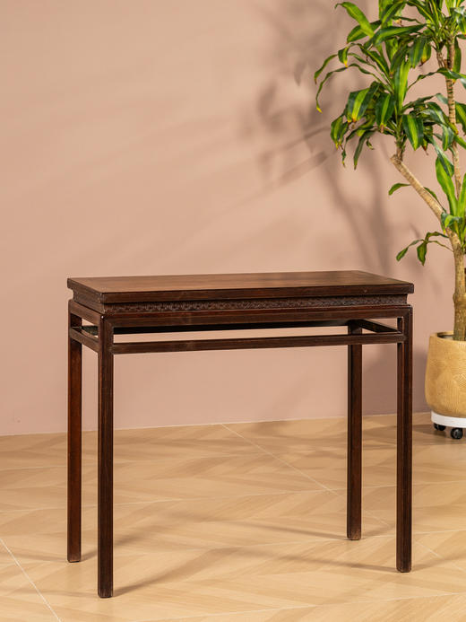 清中期	紫檀束腰直枨芝麻梗条桌 商品图0