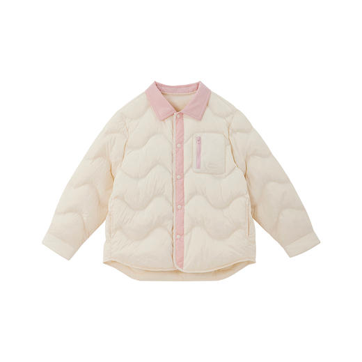 英氏儿童羽绒服女童冬季保暖白鸭绒外穿防寒女宝宝短外套纯色百搭 商品图4