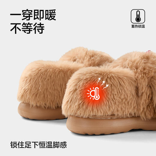 可爱少女心调皮小狗棉拖鞋女秋冬季外穿居家加绒棉鞋 商品图2