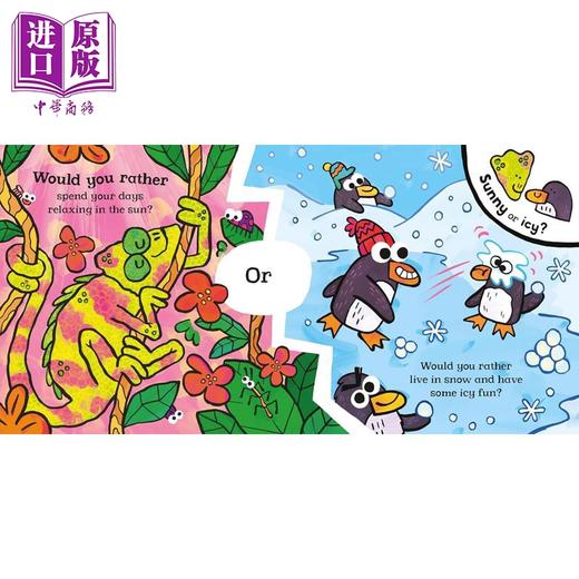 【中商原版】你更爱的可能是动物 Would You Rather Animals 英文原版 儿童绘本 亲子互动图画书 插图色彩鲜艳 进口童书 2-6岁 商品图2