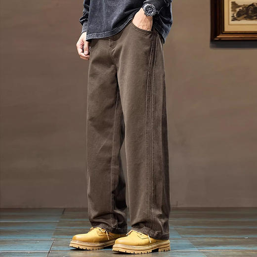 裁缝学苑MH05新款宽松直筒加绒加厚工装裤纸样男装纯棉休闲裤样板图纸 商品图4