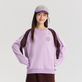 笛莎Deesha青少年女童卫衣2026春季女童春季圆领刺绣圆标卫衣