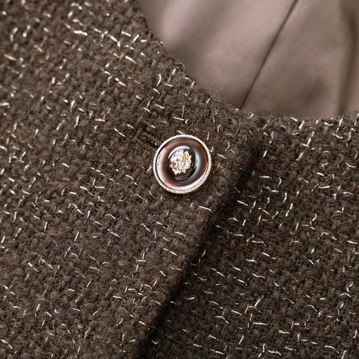 「高货wl」全新升级【铂金会员395/天猫529/差价134】(05914)洛诗琳复古小香风外套2025冬季亮丝编织粗花呢短外套女 商品图4