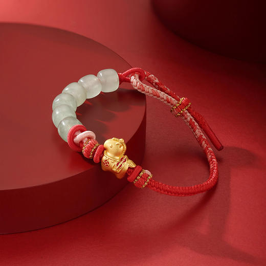 【云优选 】2026马上手绳系列合集 古法手工编绳绵柔红丝线18K金马型配饰过年喜庆红手绳手链 商品图1