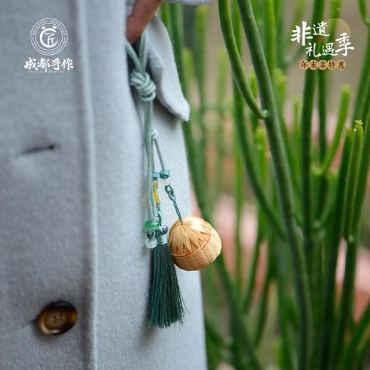 #非遗礼遇季#【道明竹编·毛衣链挂饰】成都手作非遗竹编挂饰 民族风项链长款吊坠 男女百搭潮秋冬【非物质文化遗产】【手工编制】清仓活动售完即止 商品图2