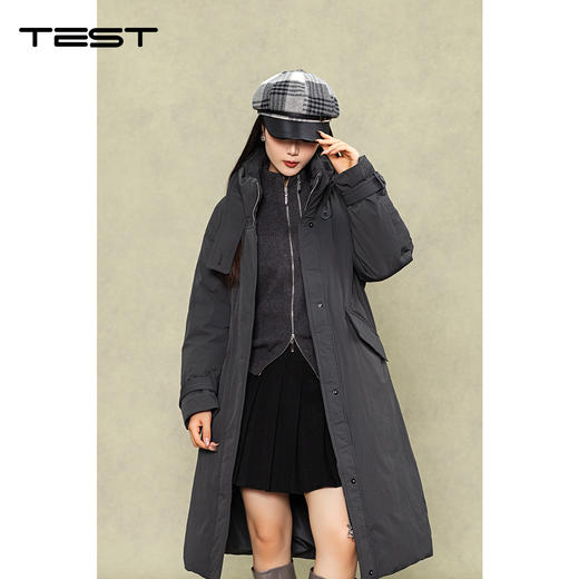 冬上新时尚修身设计感气质长羽绒2254038 商品图0