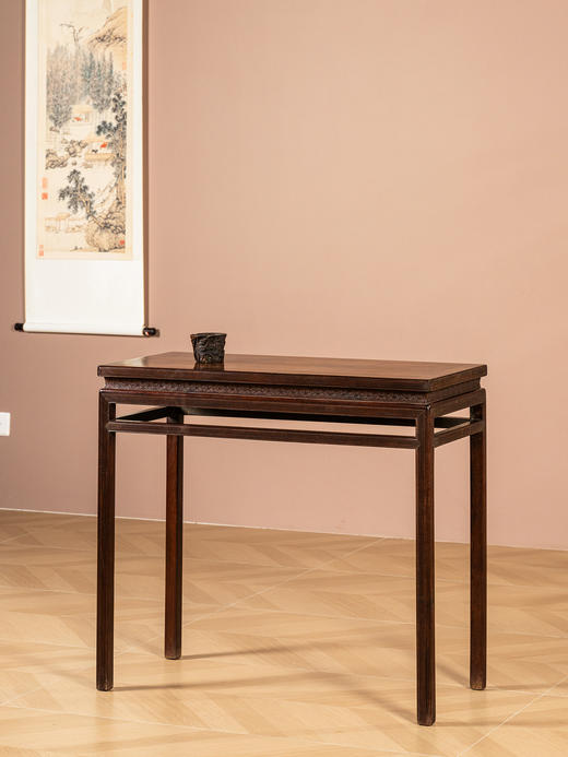 清中期	紫檀束腰直枨芝麻梗条桌 商品图1