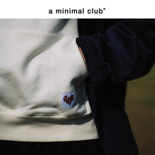 a minimal club【远红外发热】绵羊毛抓绒印花卫衣连帽保暖AM5BST04 商品图4