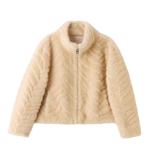 HR YJH5540优雅风皮毛一体外套时尚百搭气质保暖 商品图4