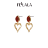 2楼Fellala/翡拉拉「简奢时尚5.0」系列玛瑙爱心耳环时尚耳饰货号925431108吊牌价799现价719 商品缩略图0