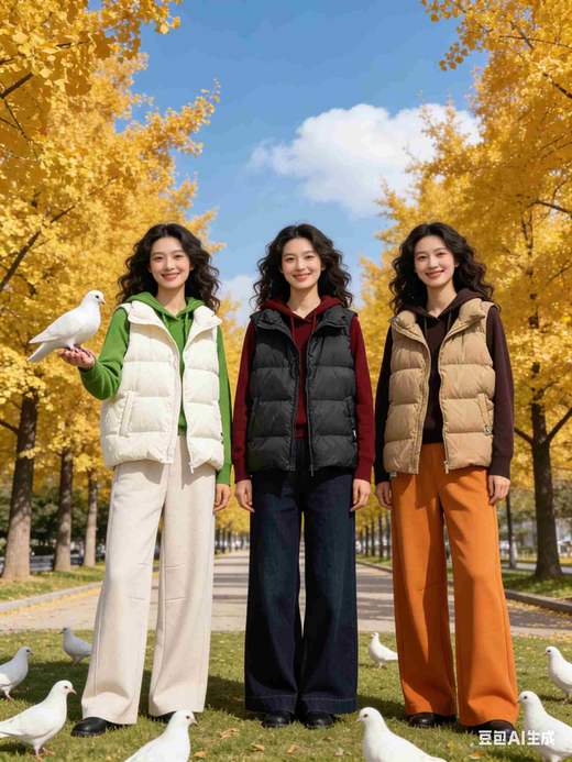 282705情侣款羽绒服羽绒背心，百搭单品，黑 白 卡其 ，新国标90绒子鸭绒，M  L   XL，男女同款，100斤以下选M,130斤以下选L,130斤以上选XL，宽松随意版 商品图9