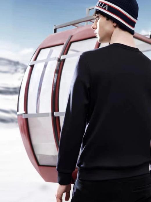 D121803秋冬新款时尚休闲男士加绒圆领卫衣针织套头衫 商品图7