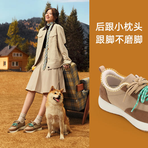 Pansy盼喜女鞋休闲运动鞋 | 透气聚酯布面料、表面泼水加工处理、易打理 、后跟“小枕头”跟脚、舒适好穿【HZ】 商品图4