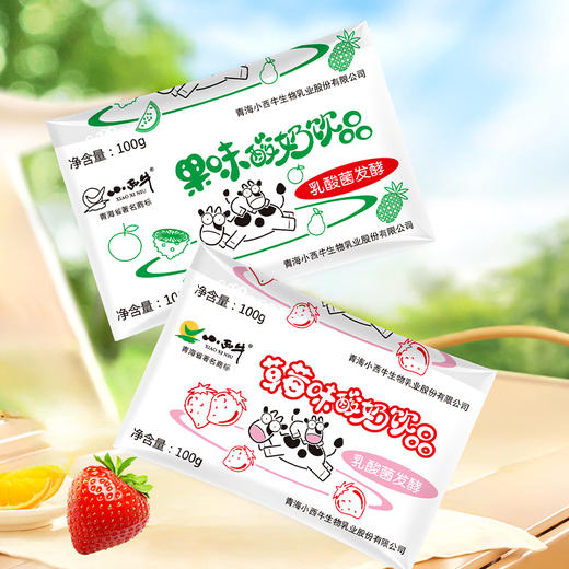 【光明&小西牛 】特色酸奶饮品乳酸菌饮料草莓/果味袋装酸牛奶 100克*8袋*2提 商品图6
