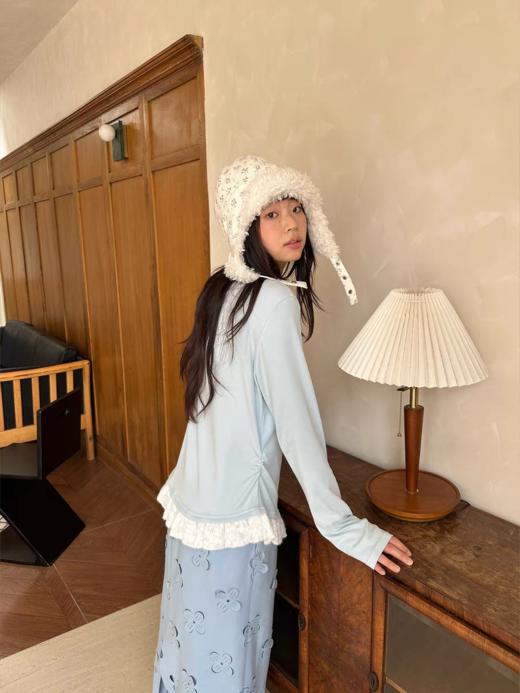 nothe Case布然/NC2548014/「松软雪花」高领拼接弧形下摆打底长袖 商品图2