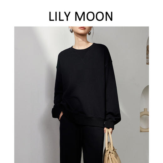 LILY MOON马吉圆领宽松卫衣 商品图6
