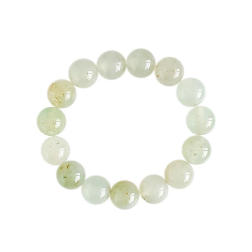 【天然正品】A货翡翠天然收藏级细腻冰种晴水洒金约14.4MM翡翠圆珠手串 111225NJT23 商品图0