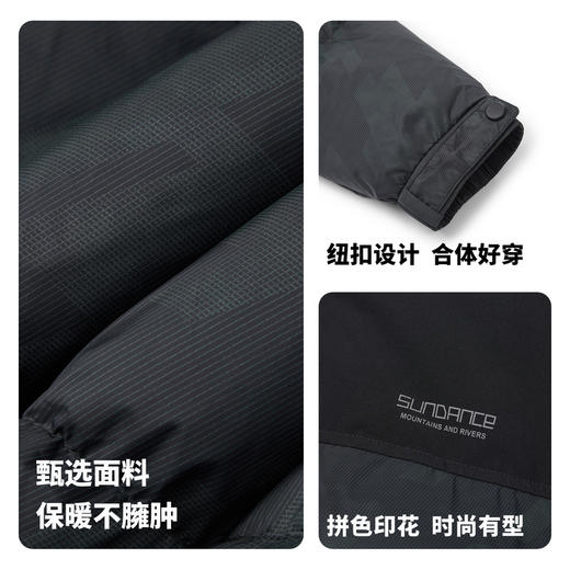 【门店同款&鸭绒】圣得西2025年冬季男款羽绒服印花拼接时尚外套 商品图4