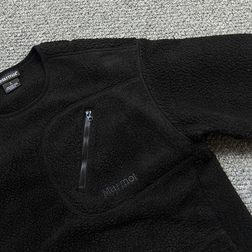 原单正品 MARMOT土拨鼠PolartecCompass男罗盘圆领抓绒衣户外保暖套头外套
颜色：黑色 灰色
尺码：S～XXL 商品图3